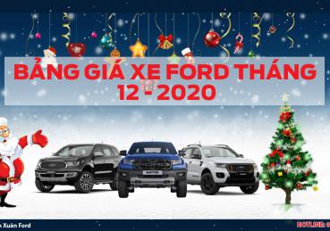 Bảng giá xe Ford tháng 12/2020